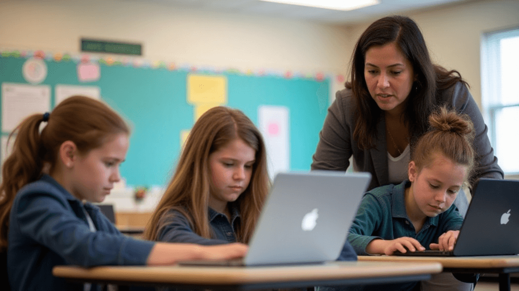 Students using AI tools for spelling