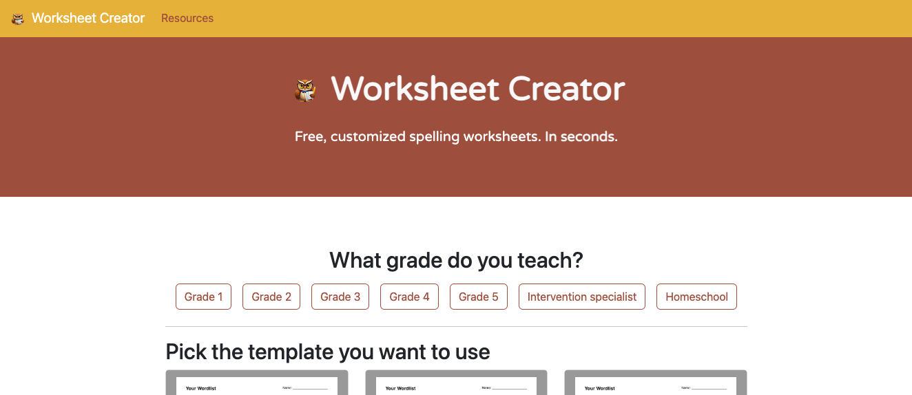 Worksheet Creator