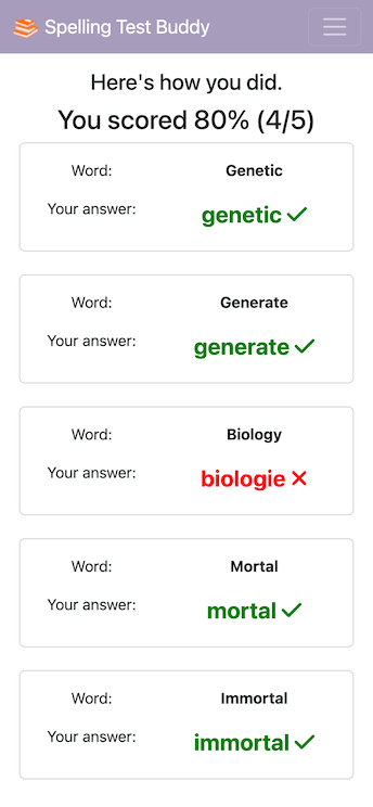 Digital test results