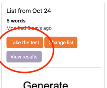 View results button