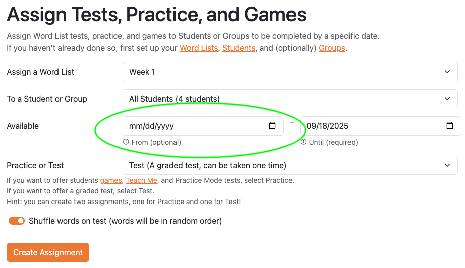 How to Schedule and Reuse a Full Year of Spelling Assignments