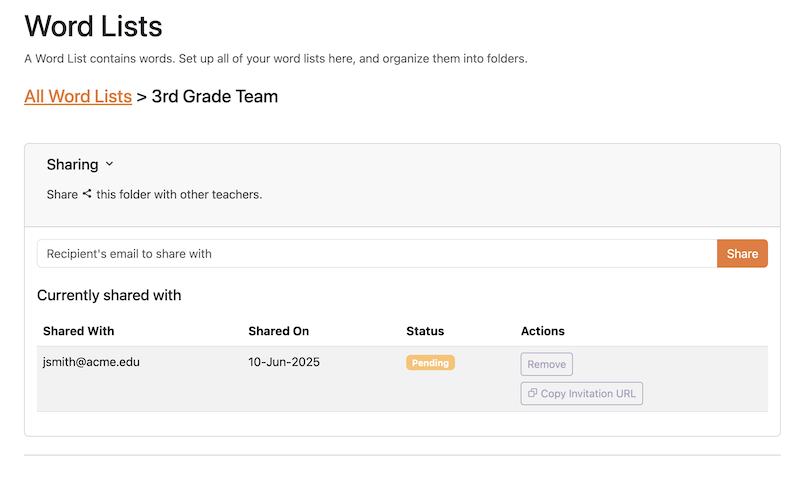 How Teaching Teams Can Share Spelling Lists and Avoid Duplicate Work
