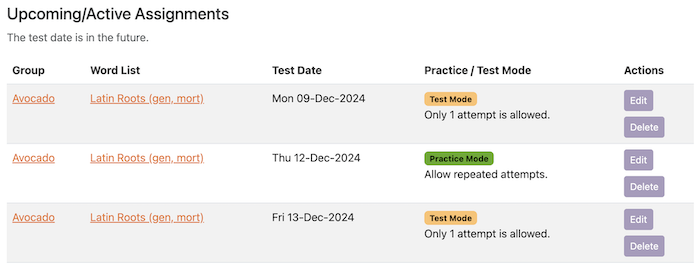 Best practices set up with 3 assignments in a week