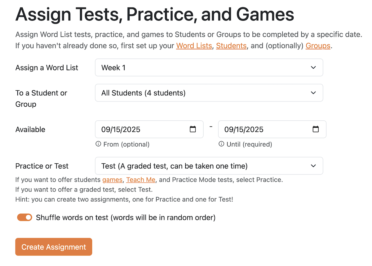 Pretest set for Monday