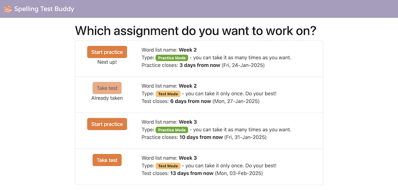 Upcoming Assignments