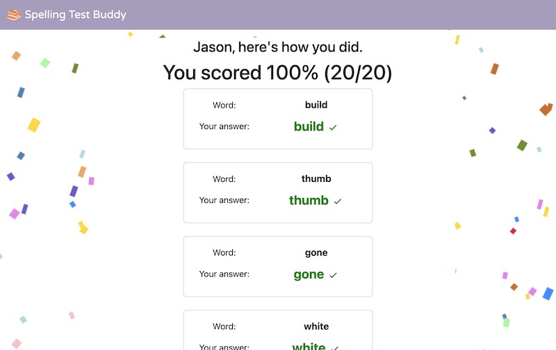 Student test results