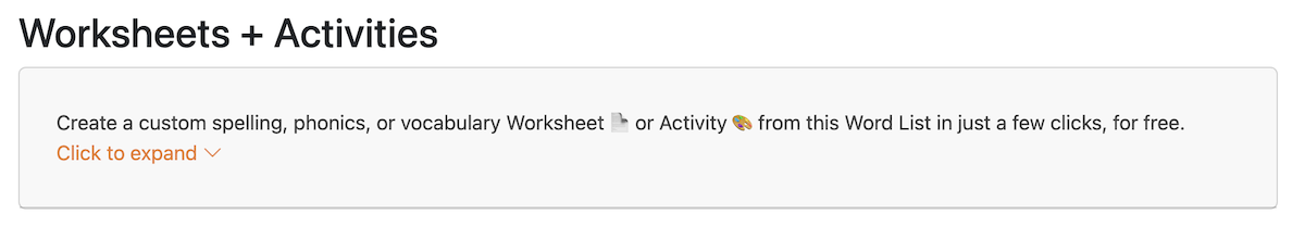 Worksheet Activity Templates and Generators section