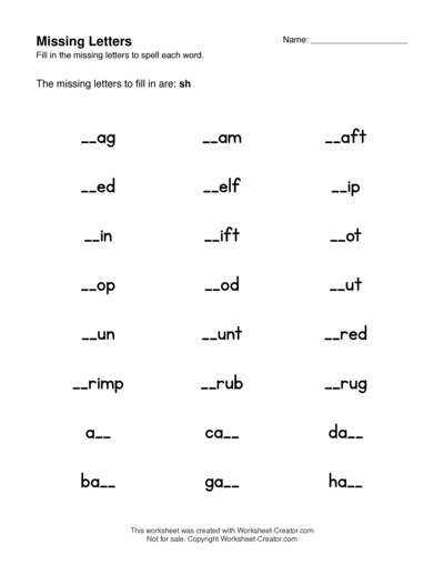 Missing Letters
